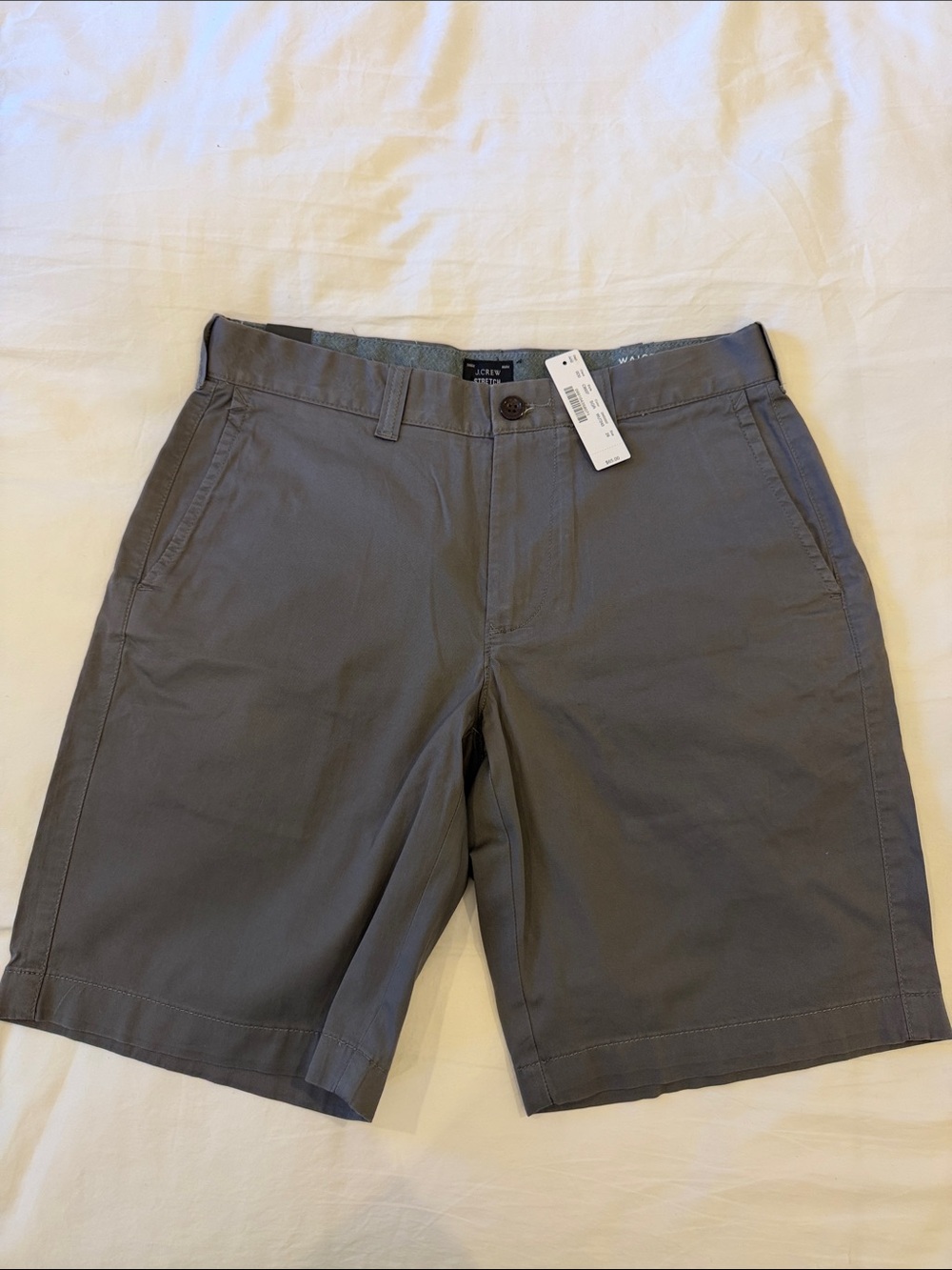 J. Crew Men’s Charcoal Flat-Front Chino Shorts